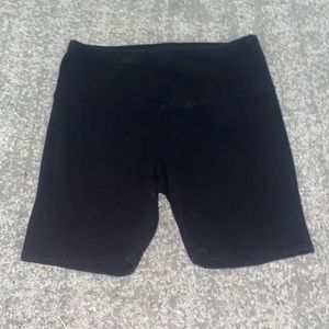 Black booty shorts size medium.